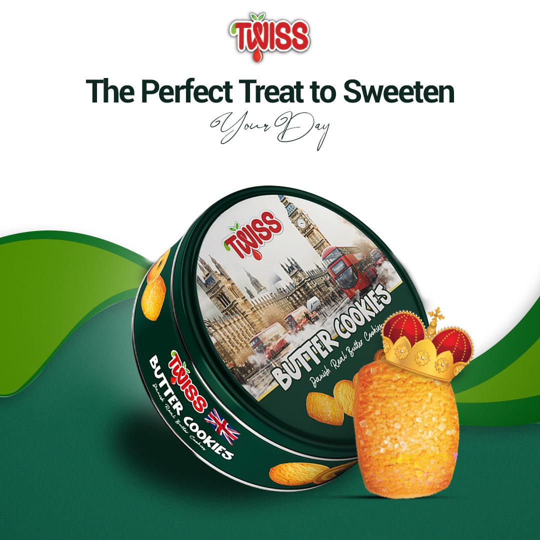 TWISS Butter Cookies · Green Tin